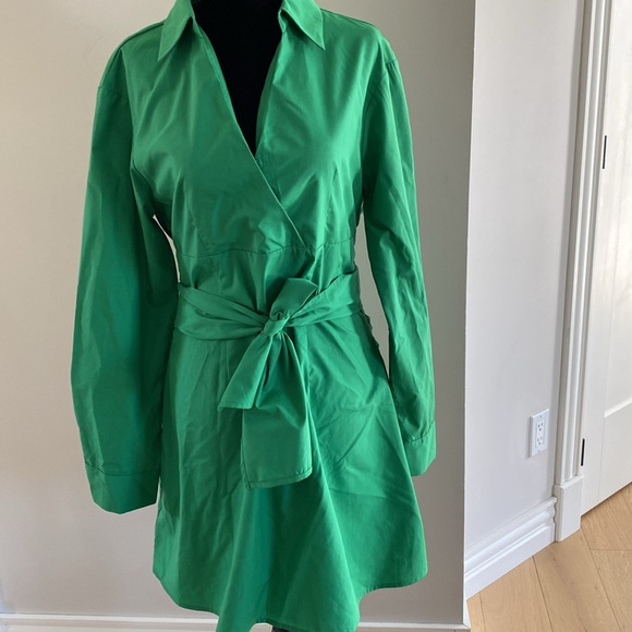 Large green top/ dress Vneck long sleeve - Picture 5 of 12